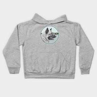 Norwegian Elkhound Kids Hoodie